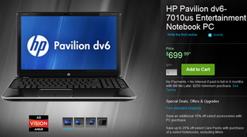 HP Pavilion dv6-7010us